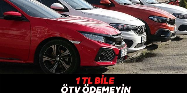 ÖTV Ödemeden Araç Sahibi Olabilirsiniz! Devlet O Kişilere 1 Kereliğe Mahsus %100 ÖTV İndirimi Yapıyor...